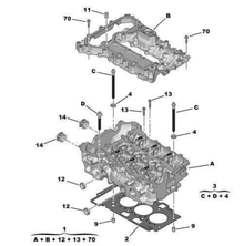 Original Citroën Peugeot 1.2 Petrol Head Gasket New PSA Part 9814762880