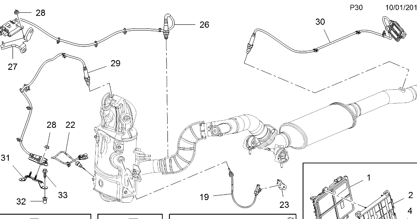 Original Citroën Peugeot 2.0 Diesel Rear NOX Sensor New PSA Part 9821120780