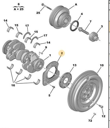 Original Citroën Peugeot Vauxhall Rear Main Crankshaft Oil Seal New PSA Part 1611187480